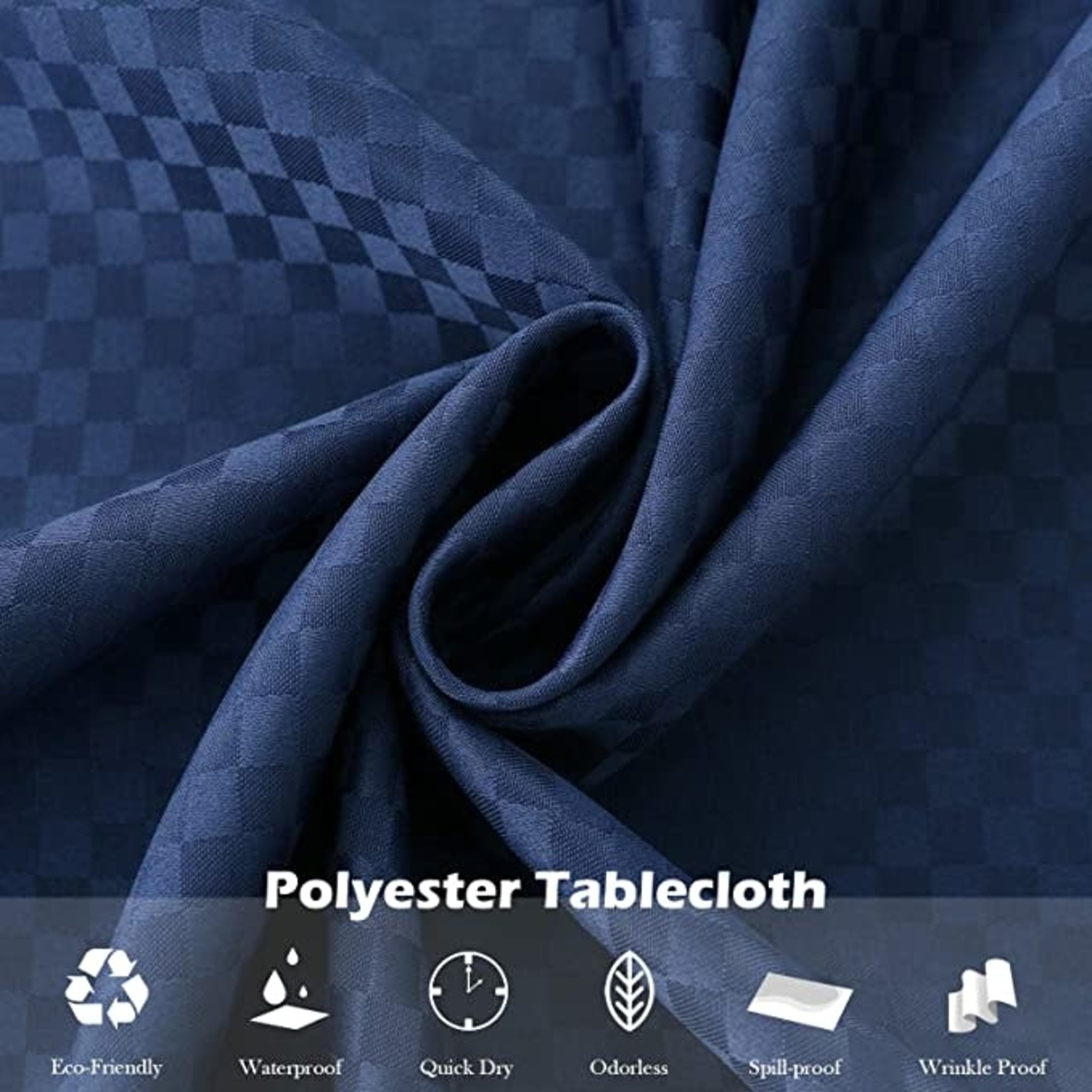 WELTRXE Rectangular Table Cloth - 60 x 104 - Navy Blue