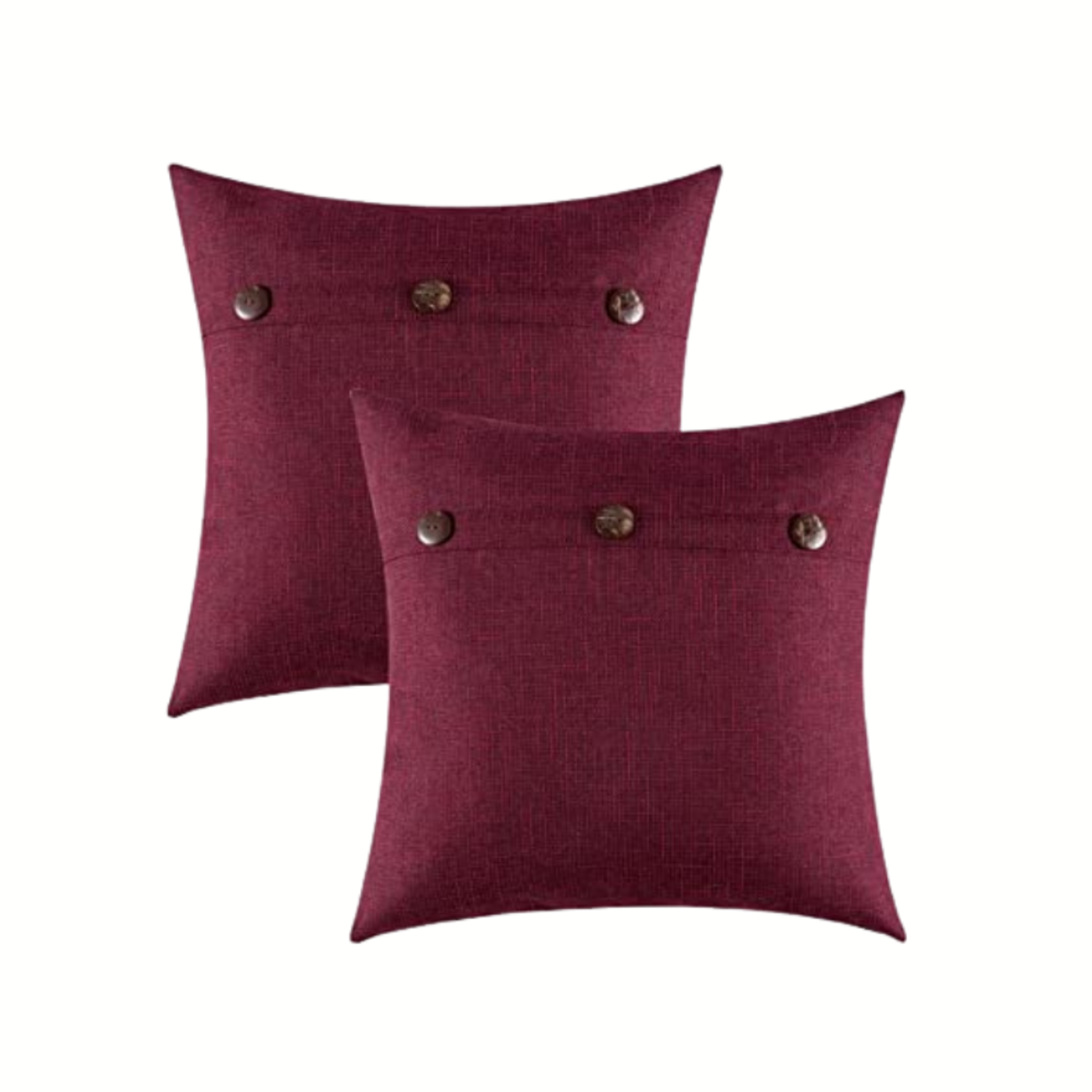 Miulee Throw Pillow Covers- Set Of 2- Cranberry Red
