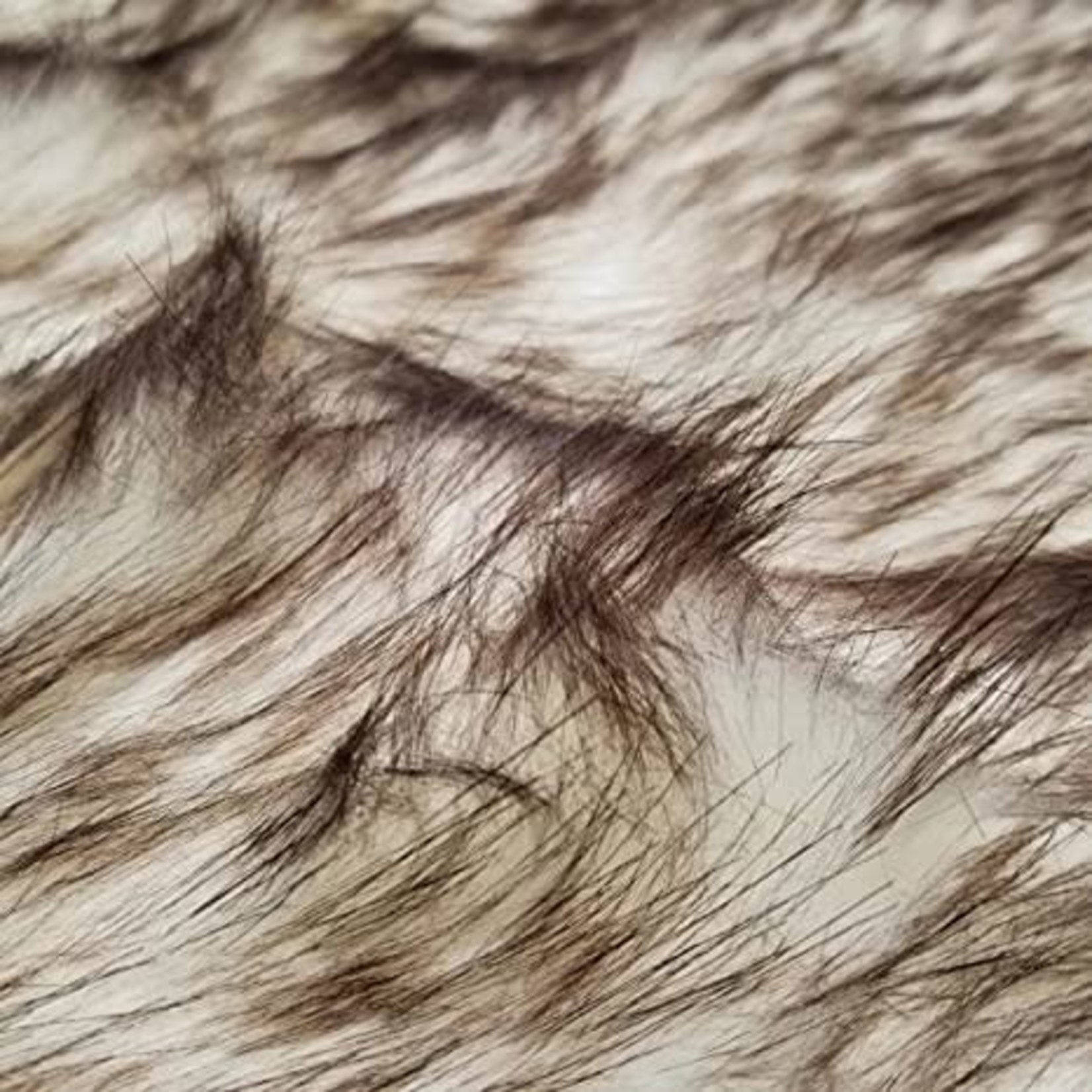 Faux Fur Dog Blanket - 60 x 50 - Ivory/Chocolate