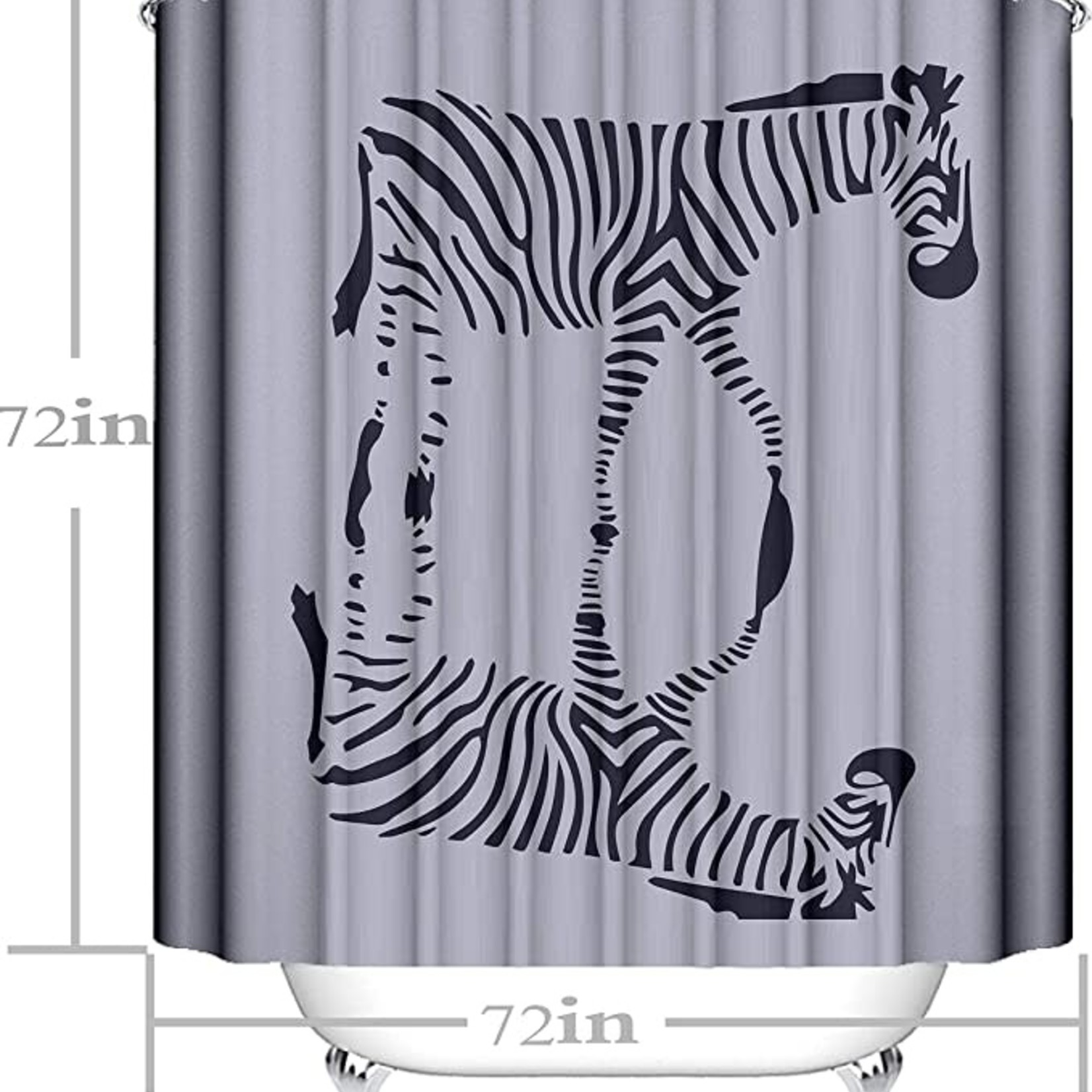 Polyester Zebra Shower Curtain