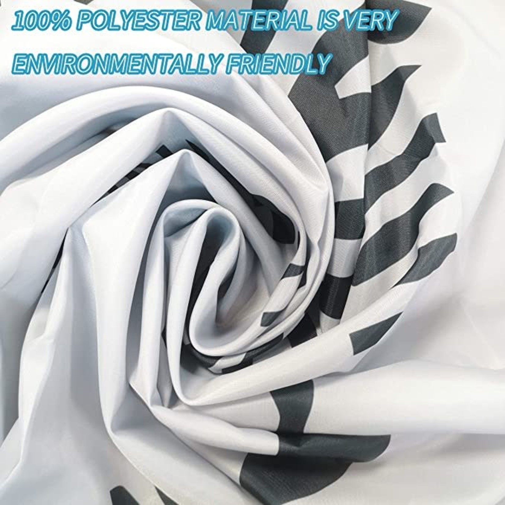 Polyester Zebra Shower Curtain