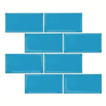 Wall Tiles- Peel & Stick- 10 Pieces- Ocean Blue