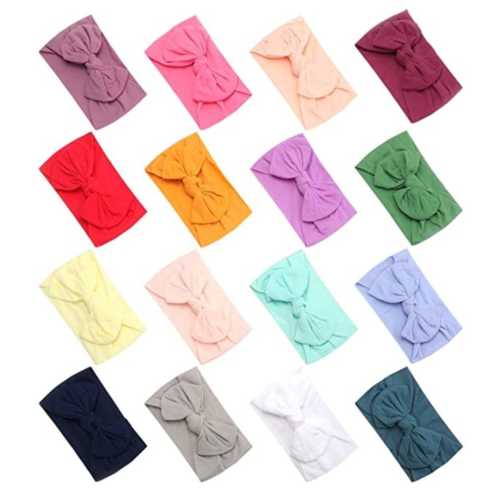 Nylon Headbands - 16 Pack