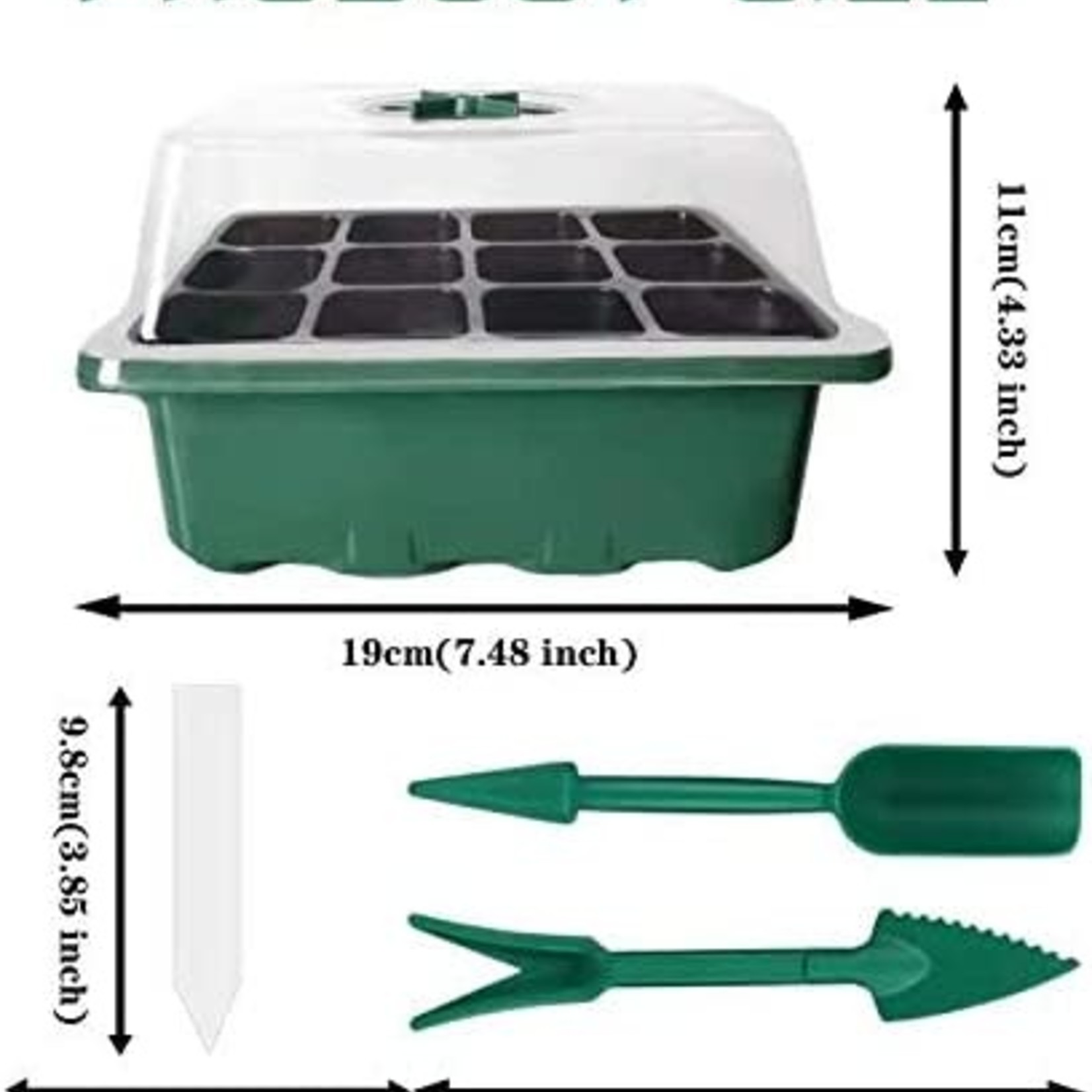 Seedling Tray- 5 Each- 12 Cells Per Starter