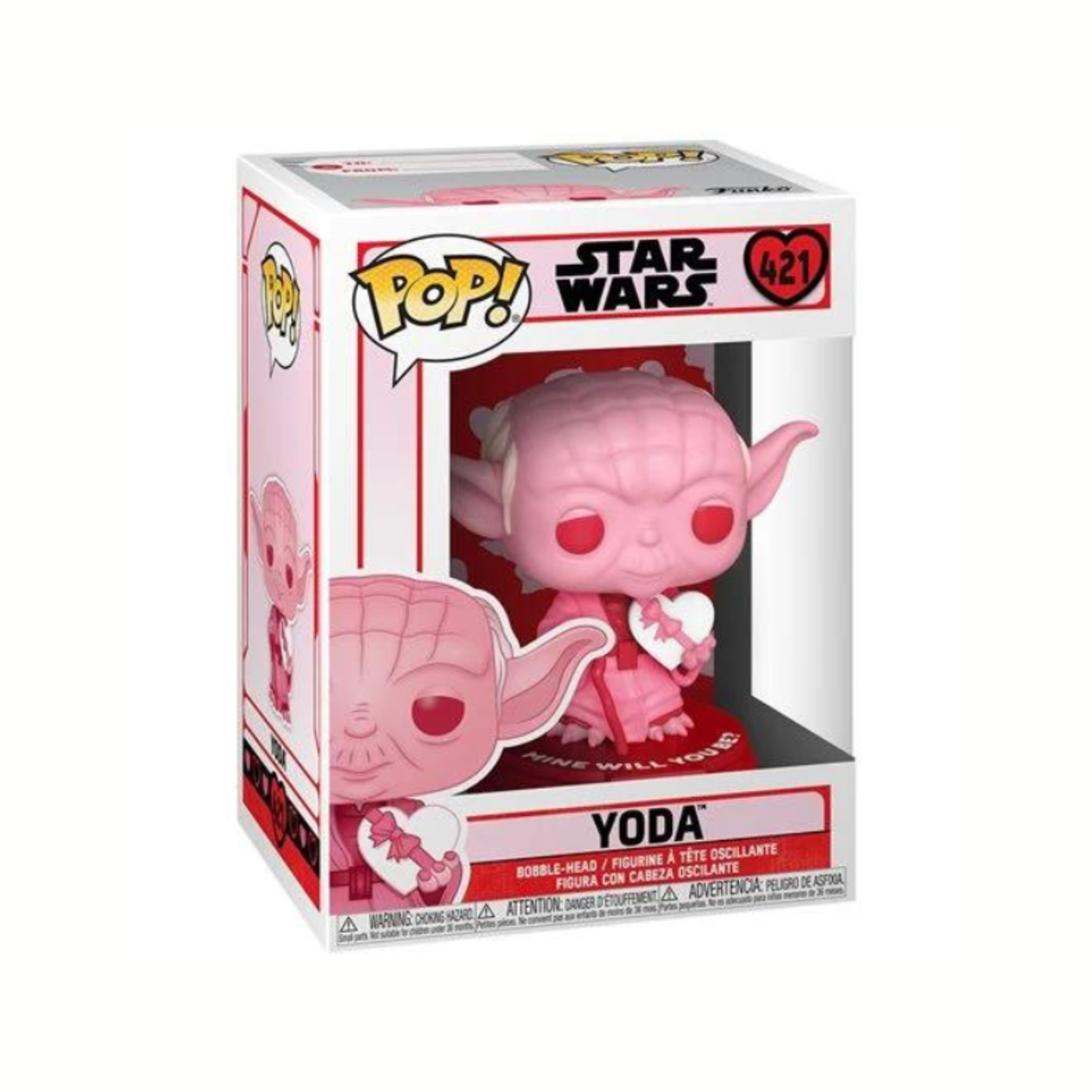 Funko Funko Pop! Star Wars: Valentines - Yoda with Heart Bobblehead #421