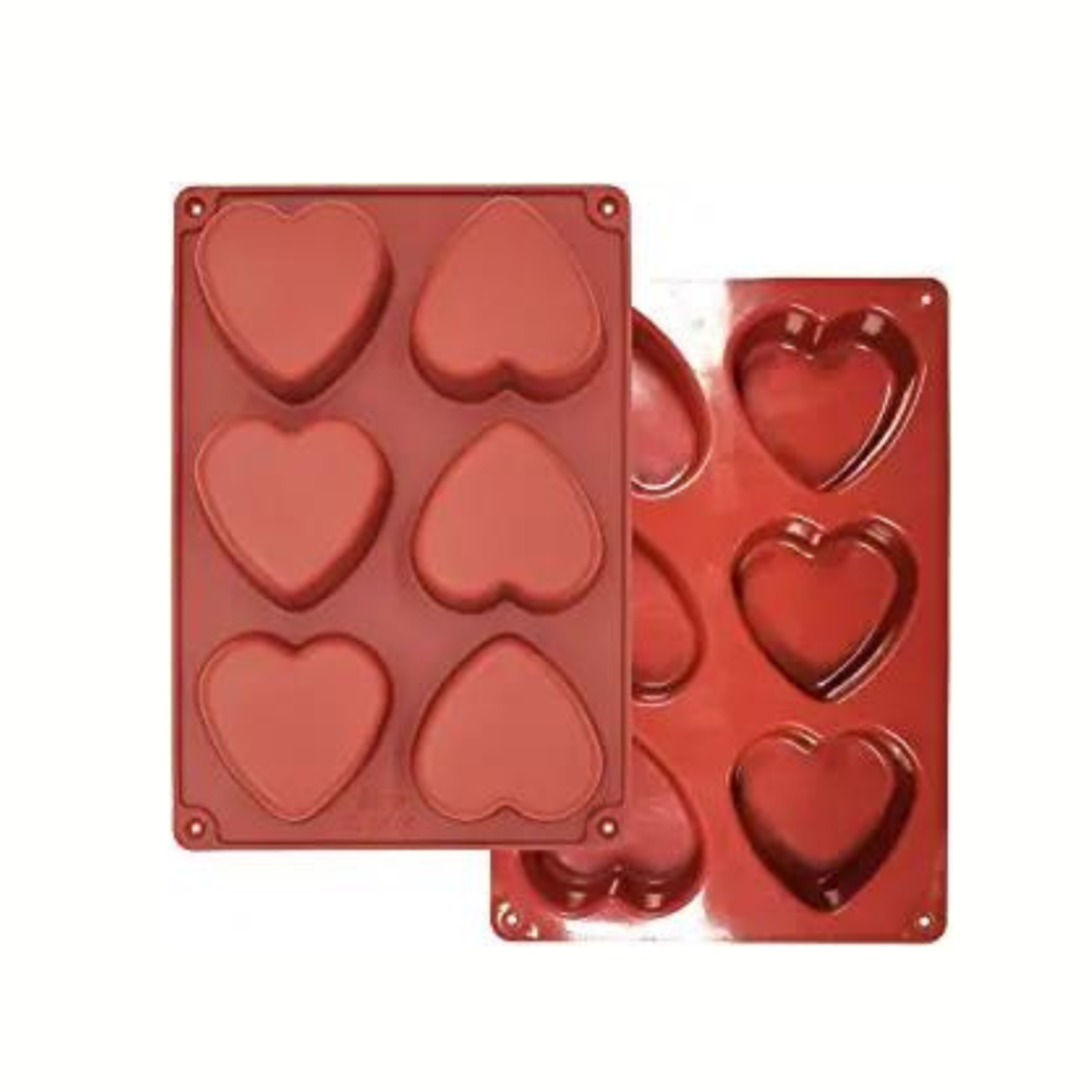 LW&GG Heart Silicone Mold - 2 Pc