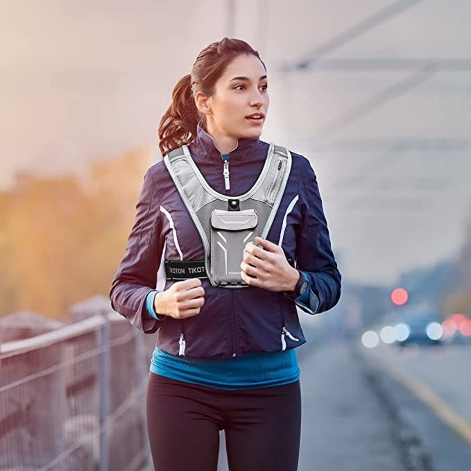 Tikaton Running Vest- Adjustable- Gray