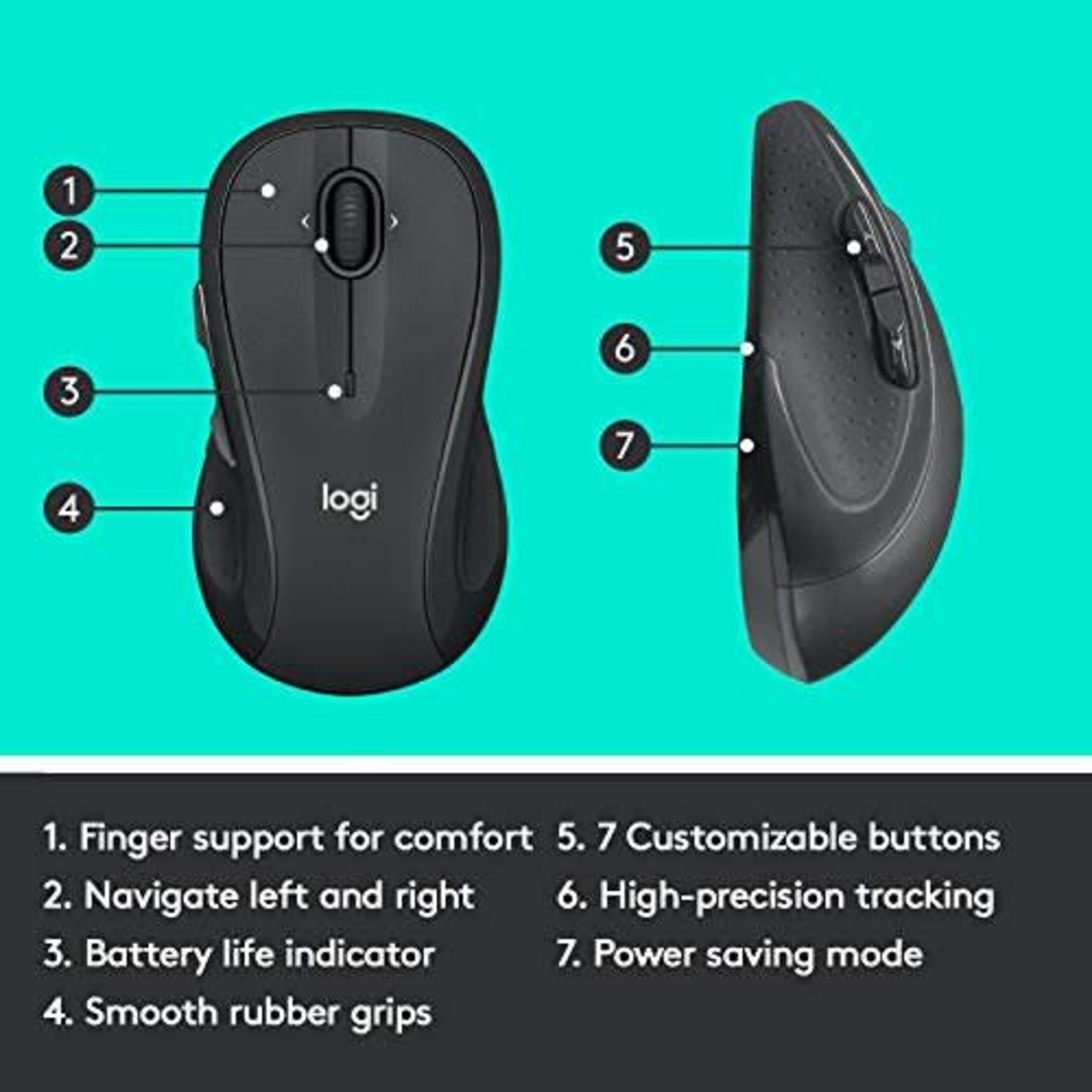 Logitech M510 Wireless Mouse - Gray