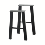 Allcos Desk Chair Legs- 16"H-  Black- Set of 2
