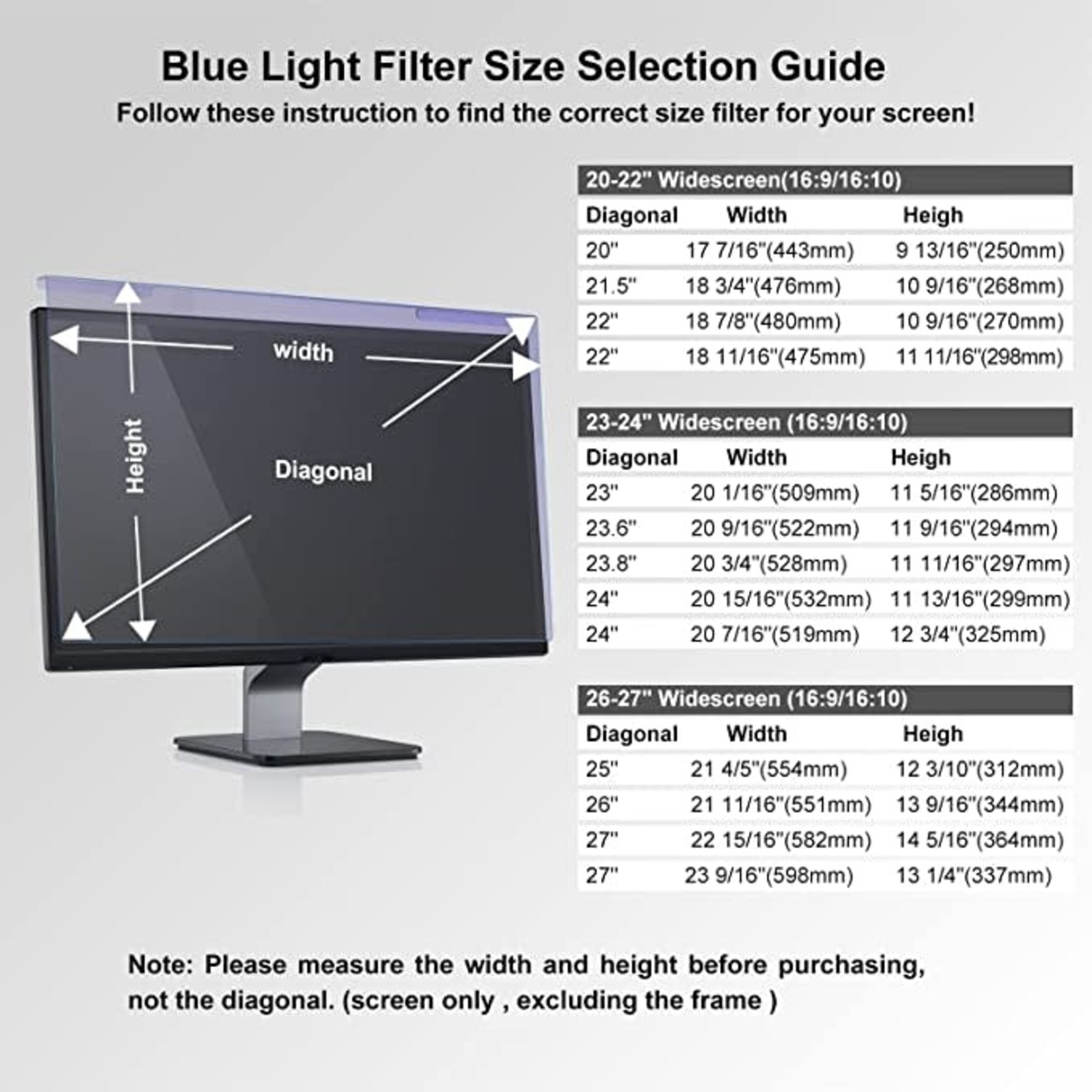 Gumike Anti Blue Light Screen Protector- 23 To 24 Inch