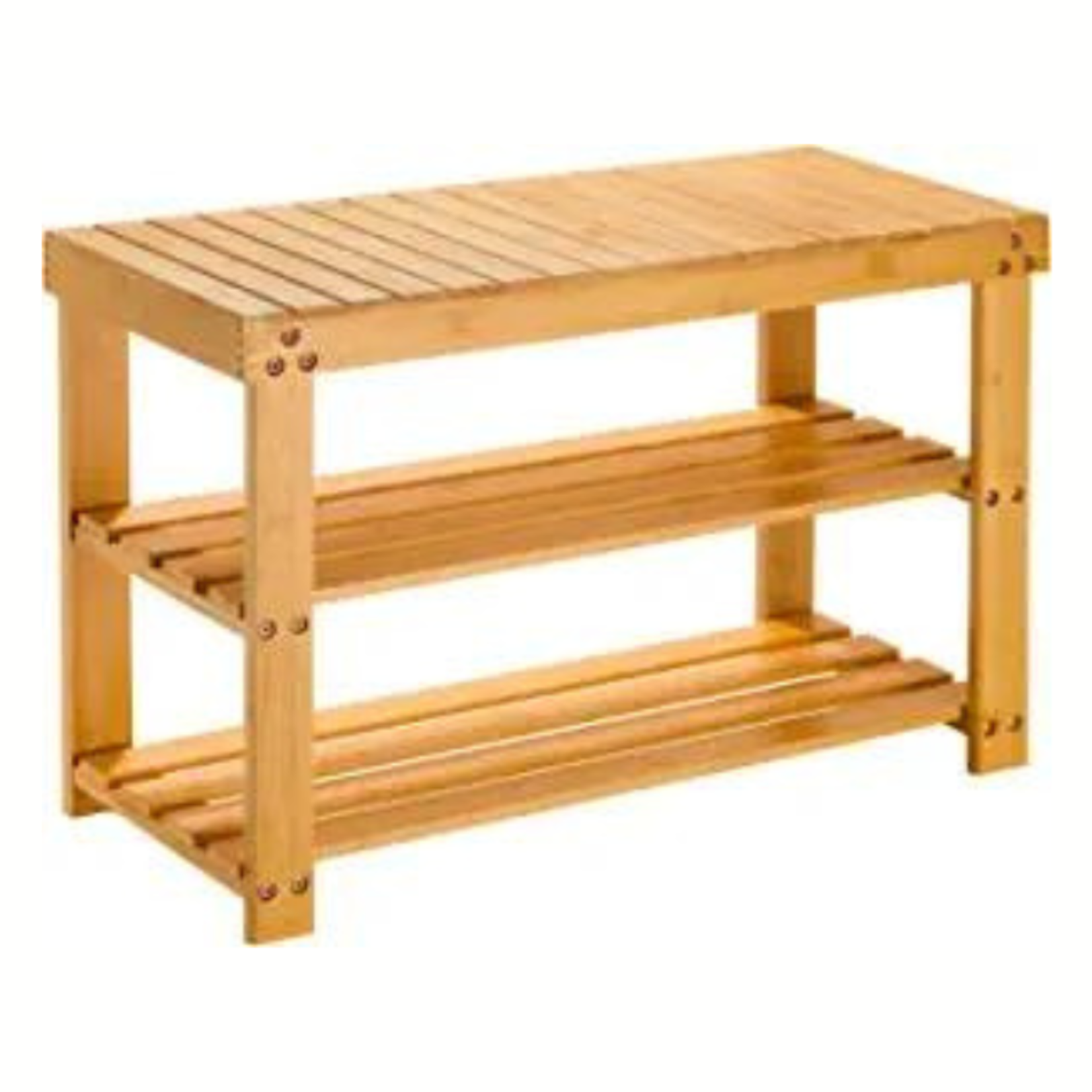 Pipishell Shoe Rack Bench- 3 Tier- Bamboo