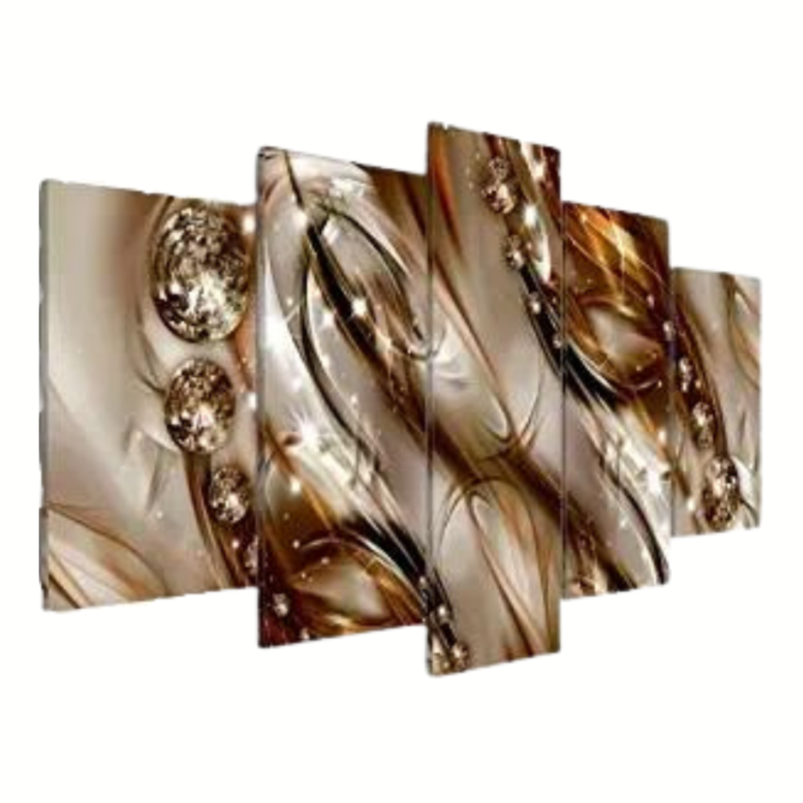 Landswaydecor Wall Art- Abstract Painting- Brown Tide