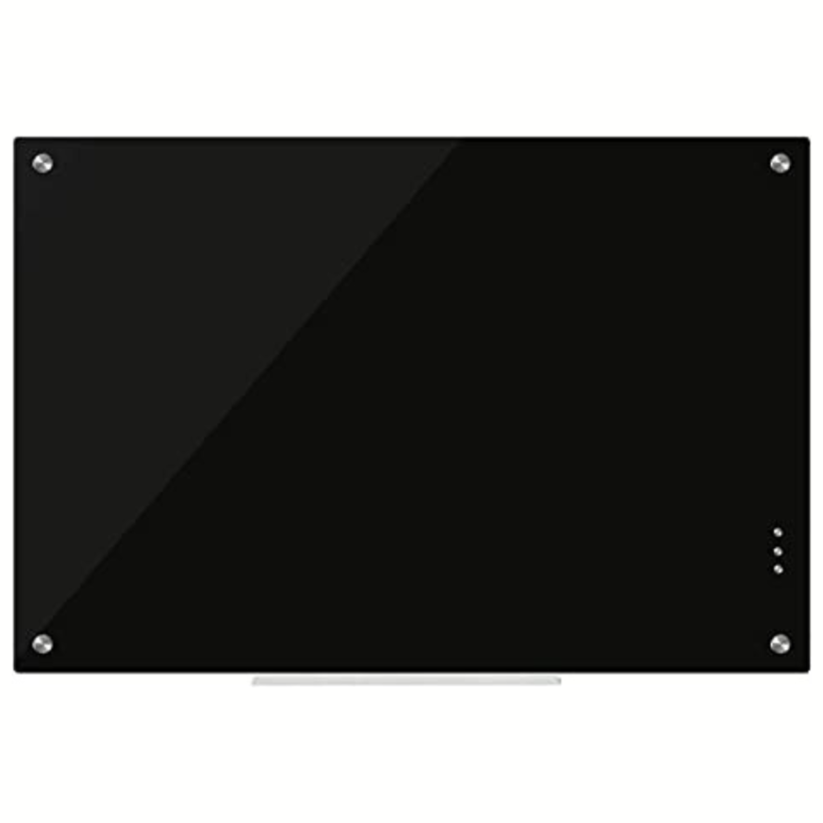 Queen Link Magnetic Glass Board- Dry Erase- 24x 18 Inches- Black