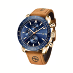 Benyar Men's Wrist Watch- Leather Strap