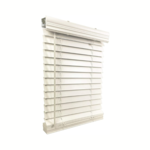 US Window & Floor 2" Cordless Window Blinds- Faux Wood- Smooth White