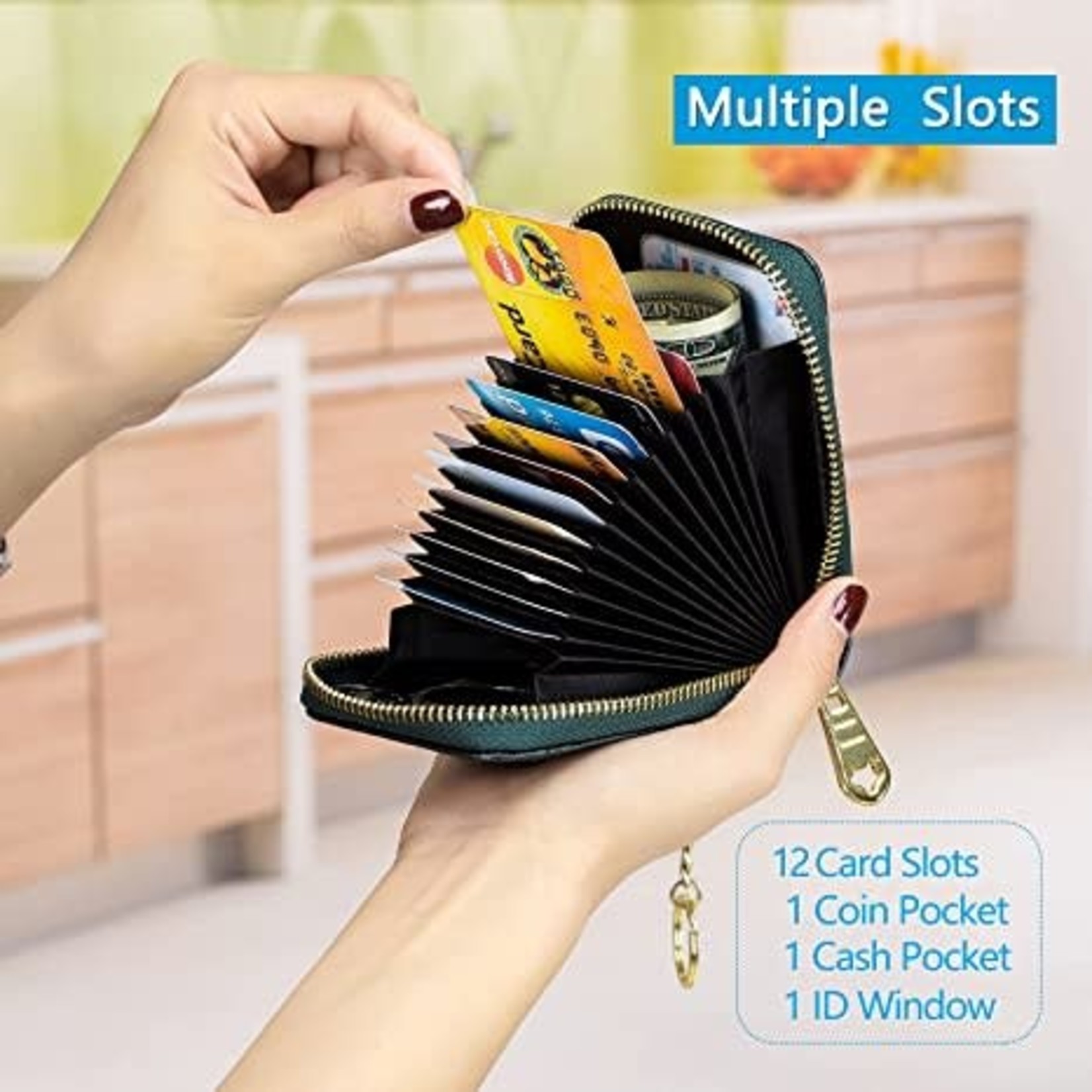 Coin Pocket Rfid Credit Card Holder