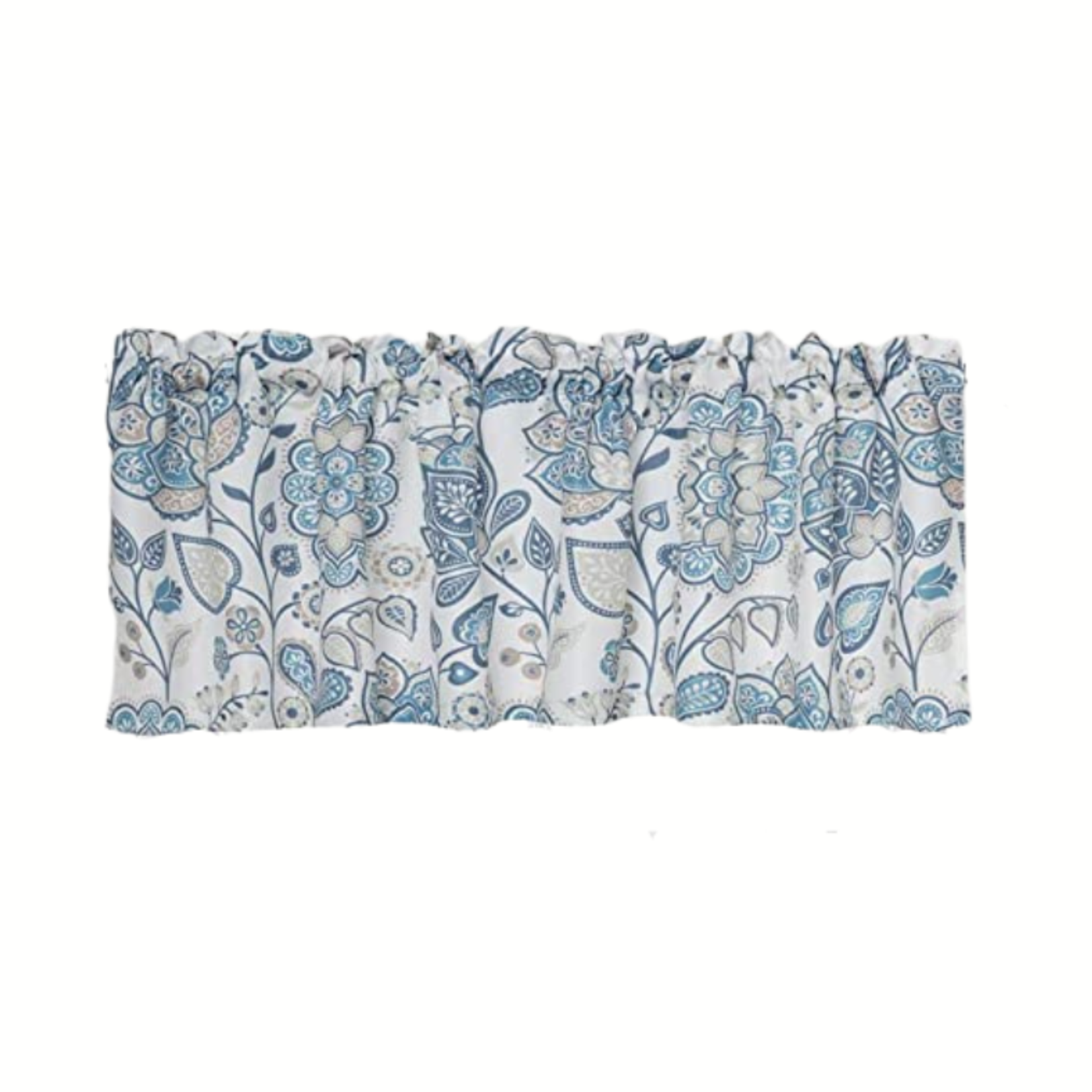 Oremila Curtain Valance- Blue Floral