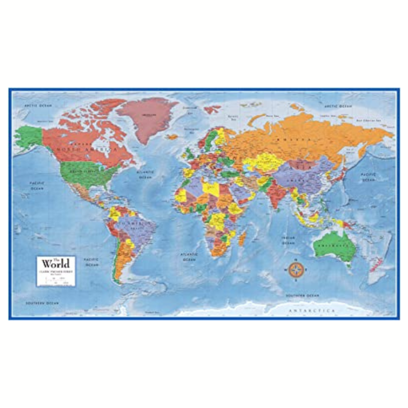 Swift Maps Laminated World Map Poster