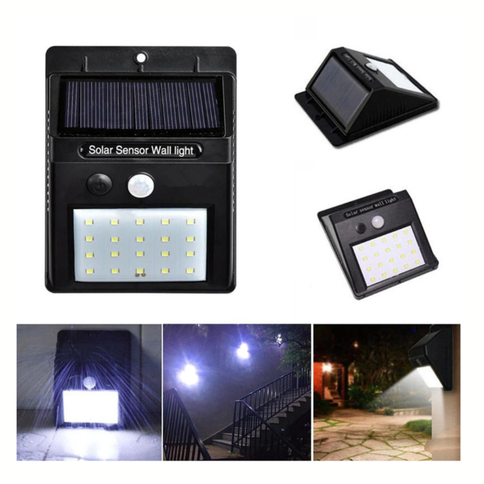 Solar Powered Motion Sensor Wall Light