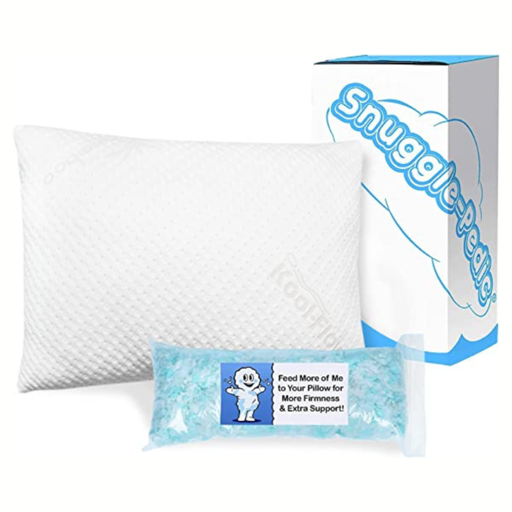 Snuggle Pedic Pillow- Shredded Memory Foam- Standard