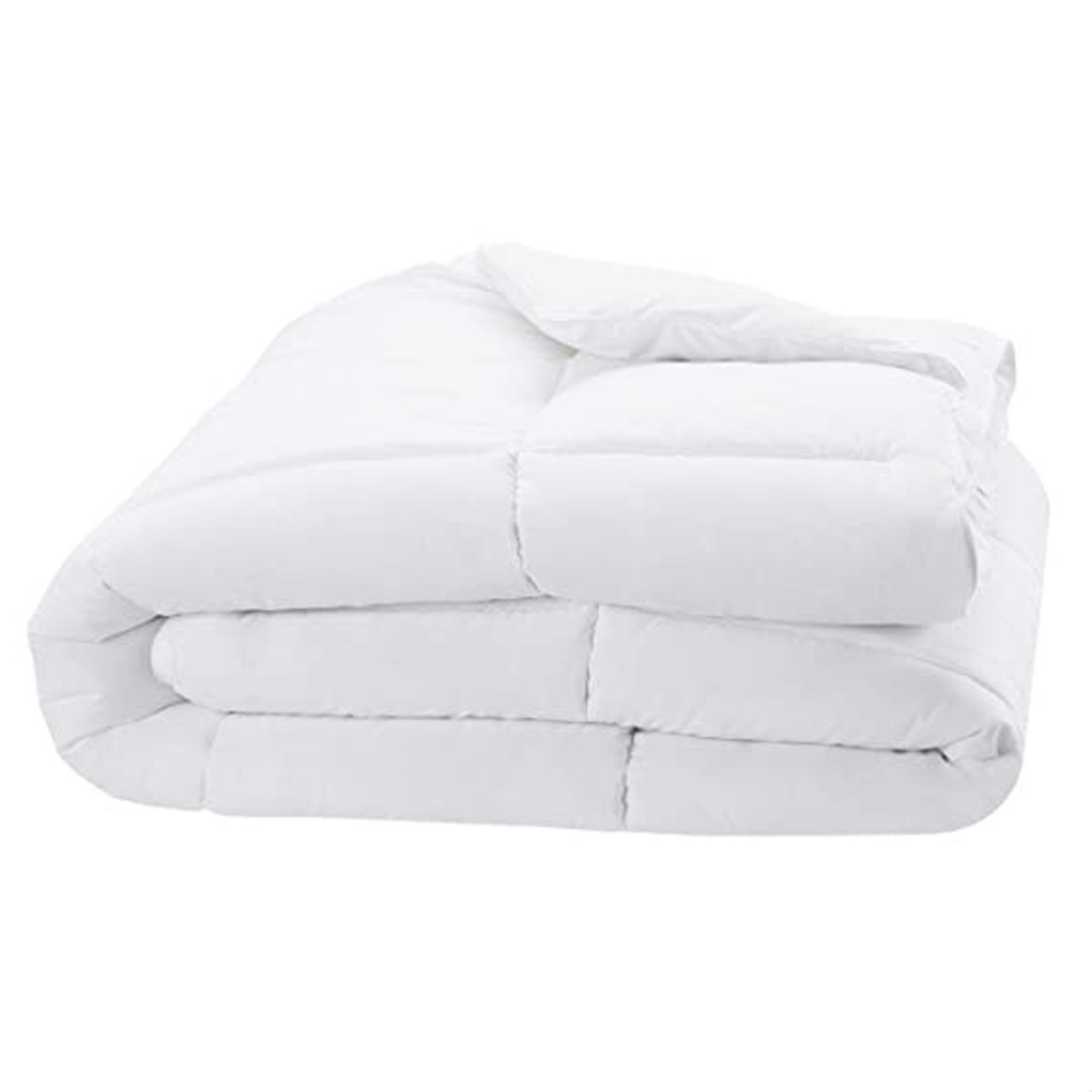 Amazon Basics Comforter- All Season- Full Queen- White