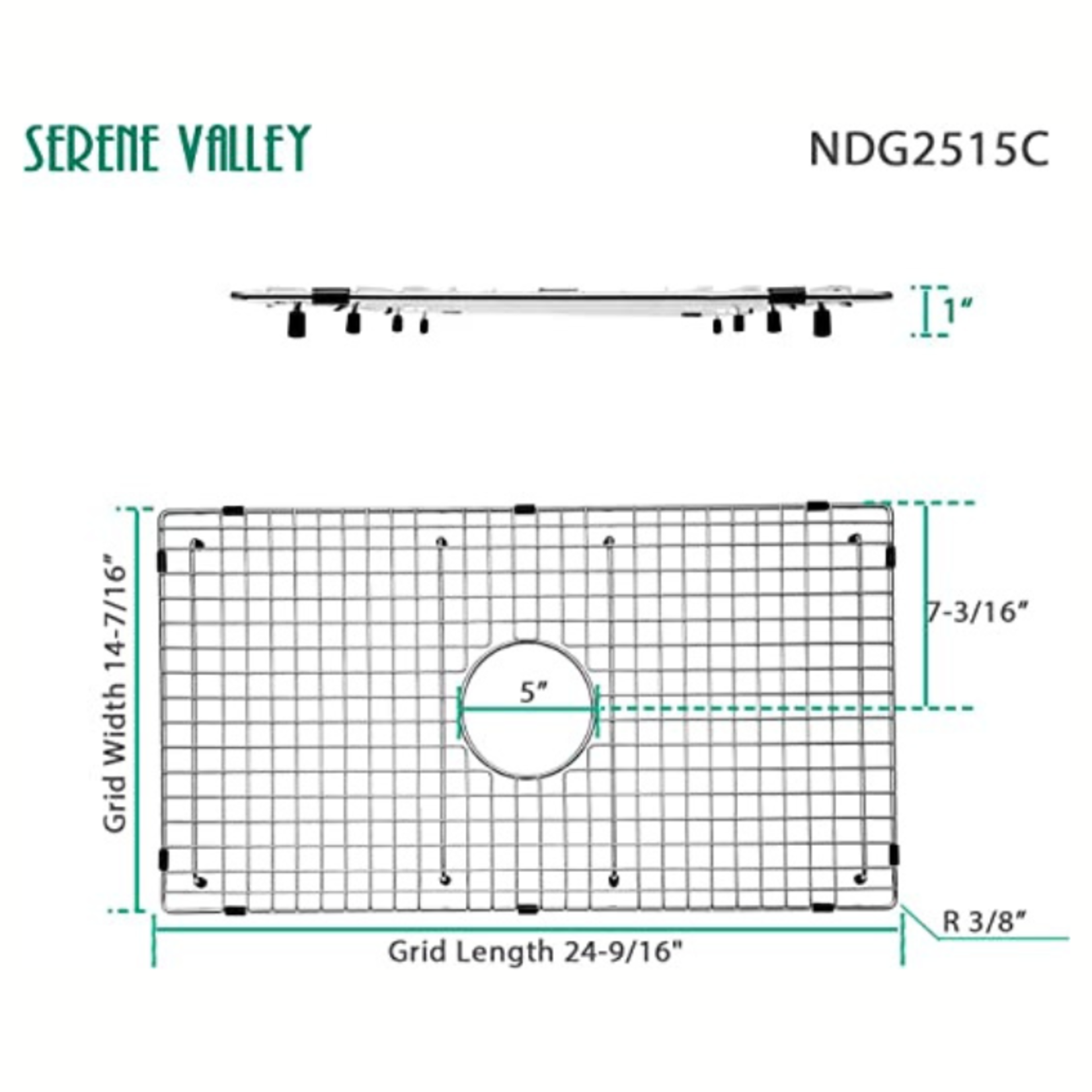 Serene Valley Sink Bottom Protector Grid- 24 9/16" X 14 7/16"