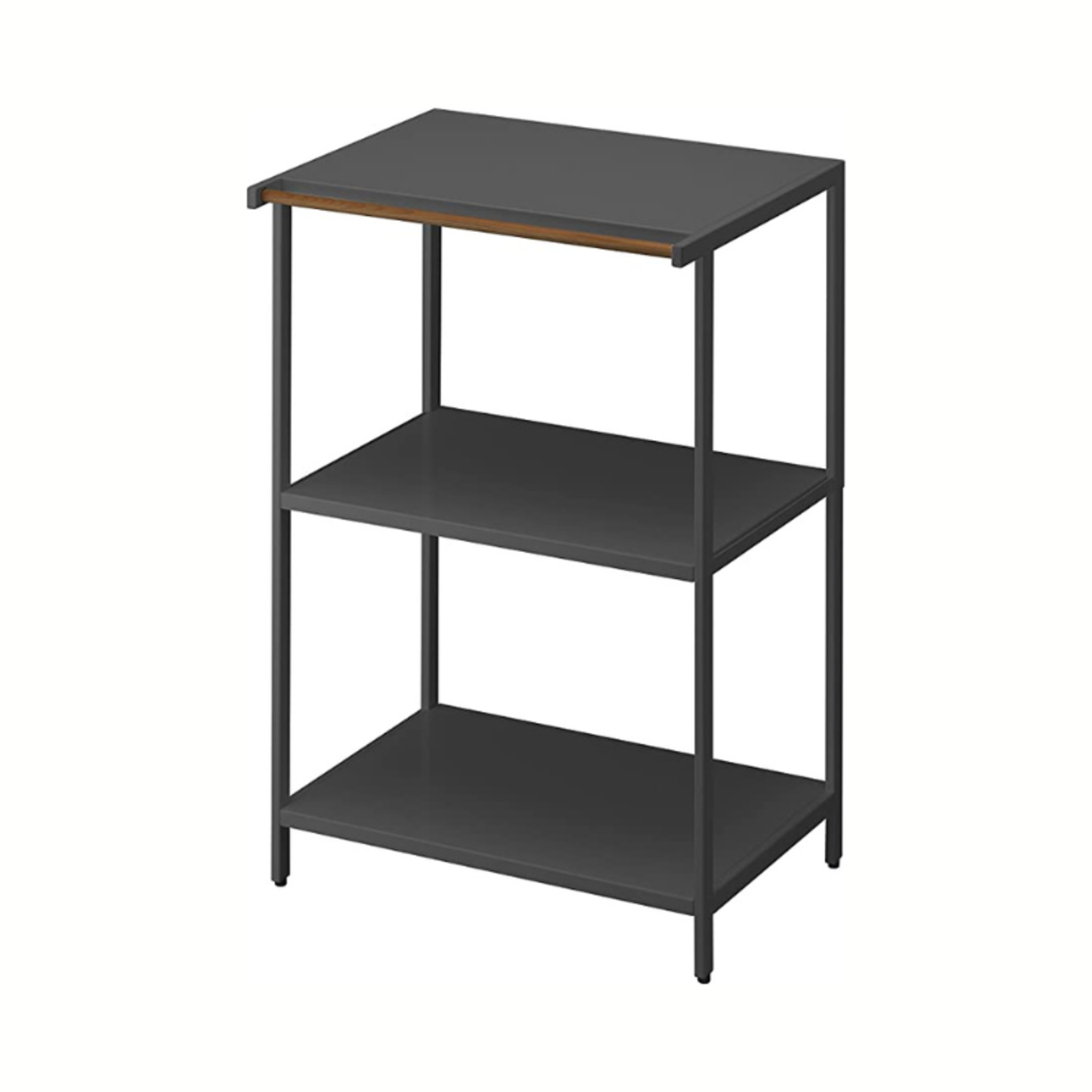 Yamazaki Home Shelf Organizer- 3 Tier- Alloy Steel- Black