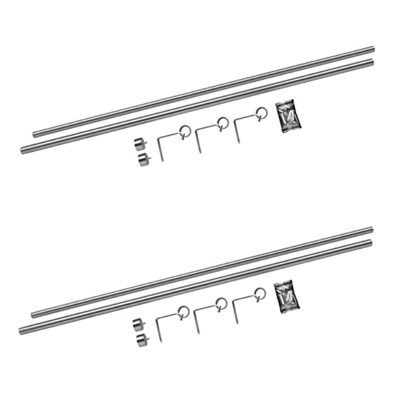 Umbra Cappa 3/4 Drapery Rods- 36" To 72"- Nickel