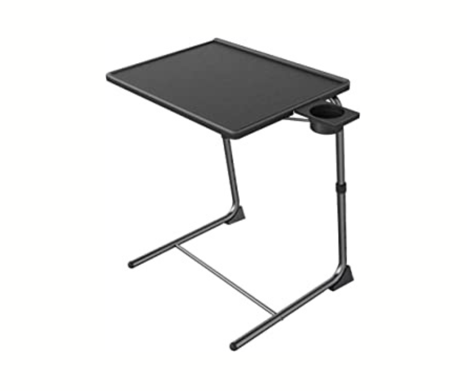 HUANUO HNTTK2-B Adjustable TV Tray Table, Balck (2-Pack) for sale online