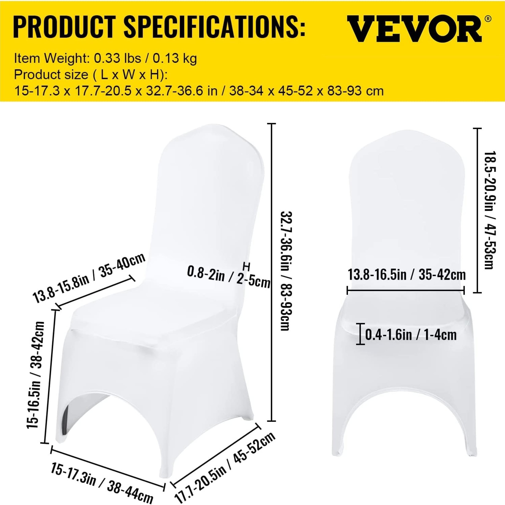 Vevor Chair Slipcovers- Set Of 34- White