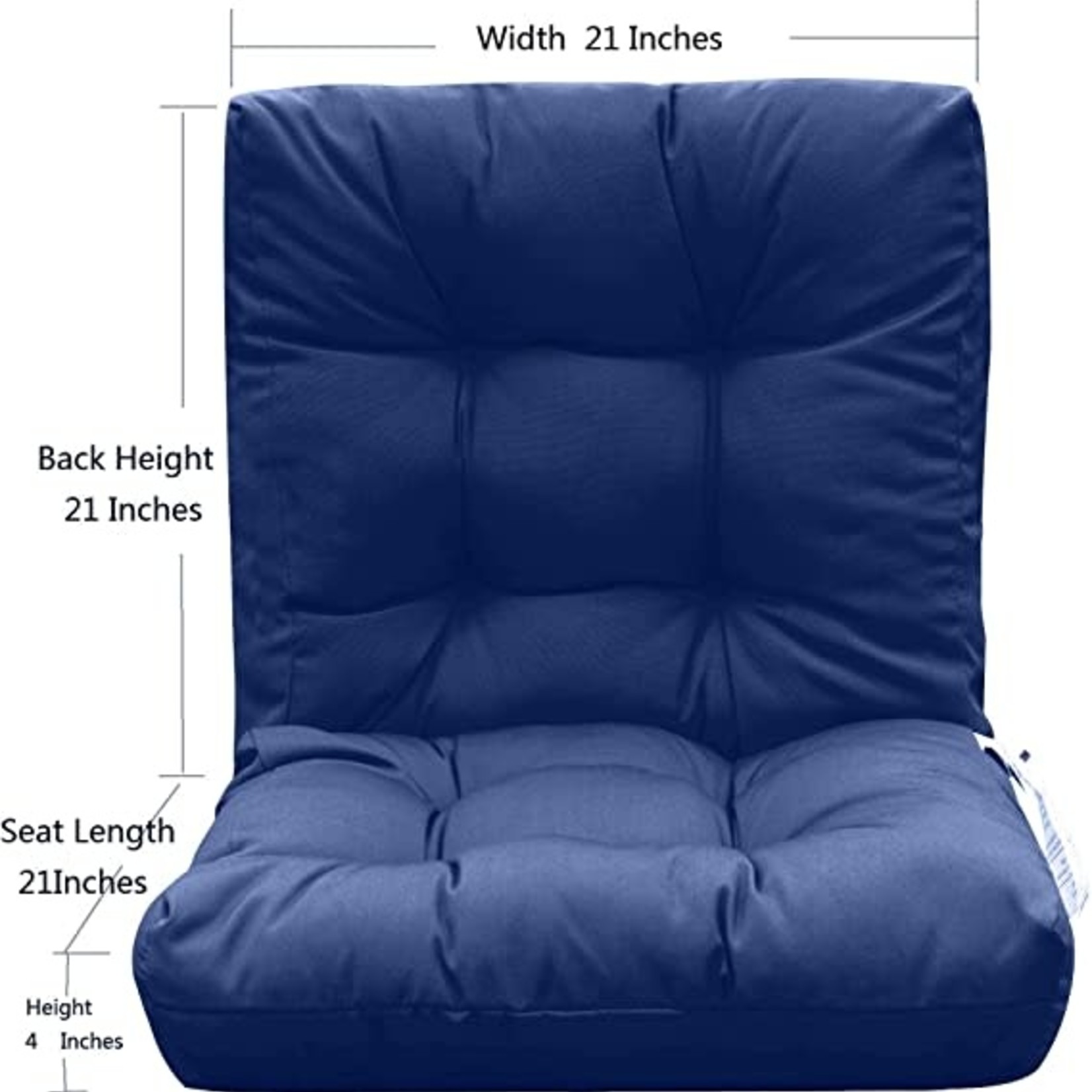 Qilloway Chair Cushion- Seat & Back- Navy