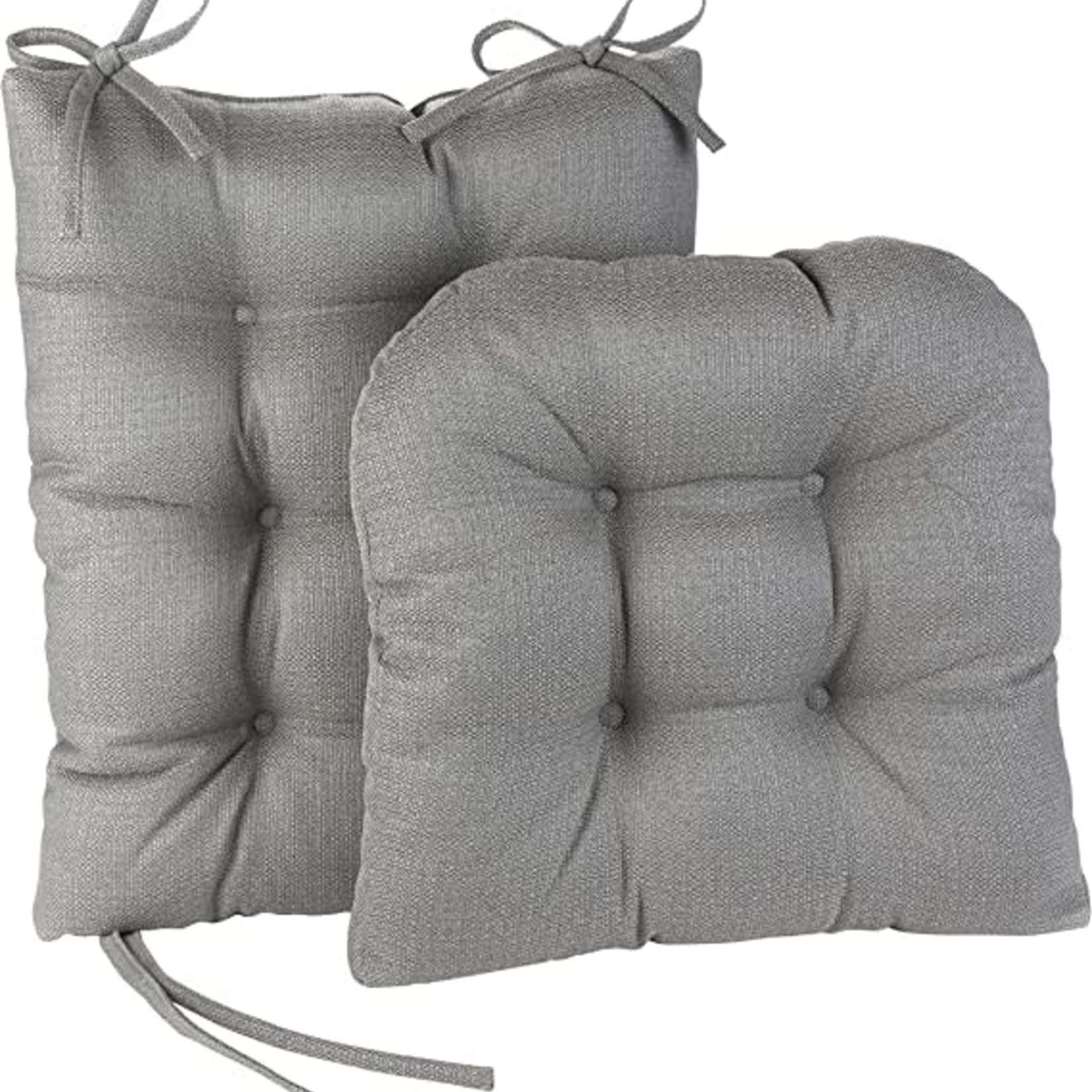 Klear Vu Rocking Chair Cushions- 2 Pc Set- Gray