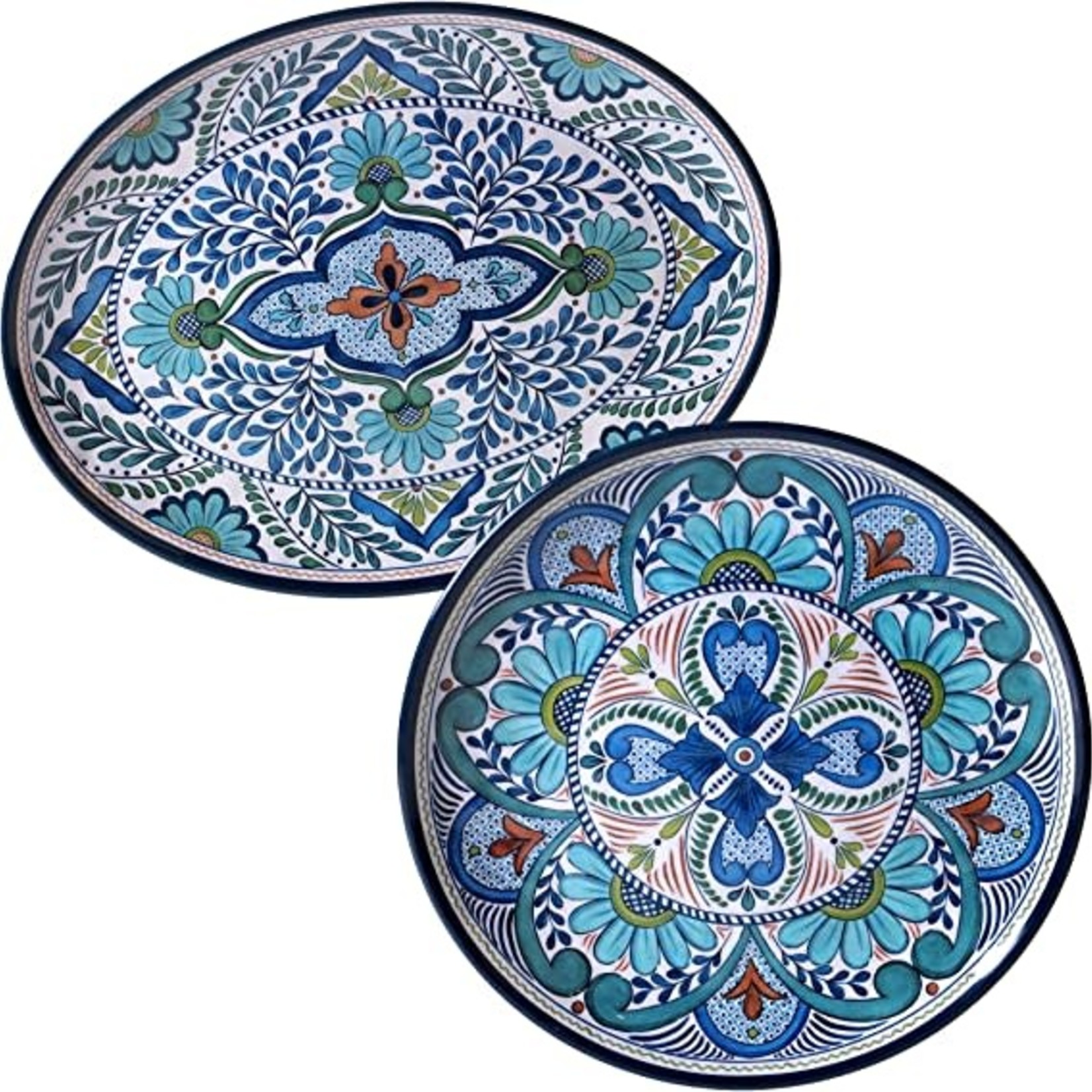 Certified International Platter Set-  2 Piece- Melamine- Multi