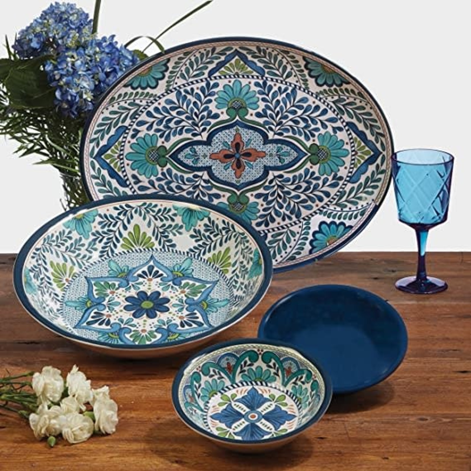 Certified International Platter Set-  2 Piece- Melamine- Multi