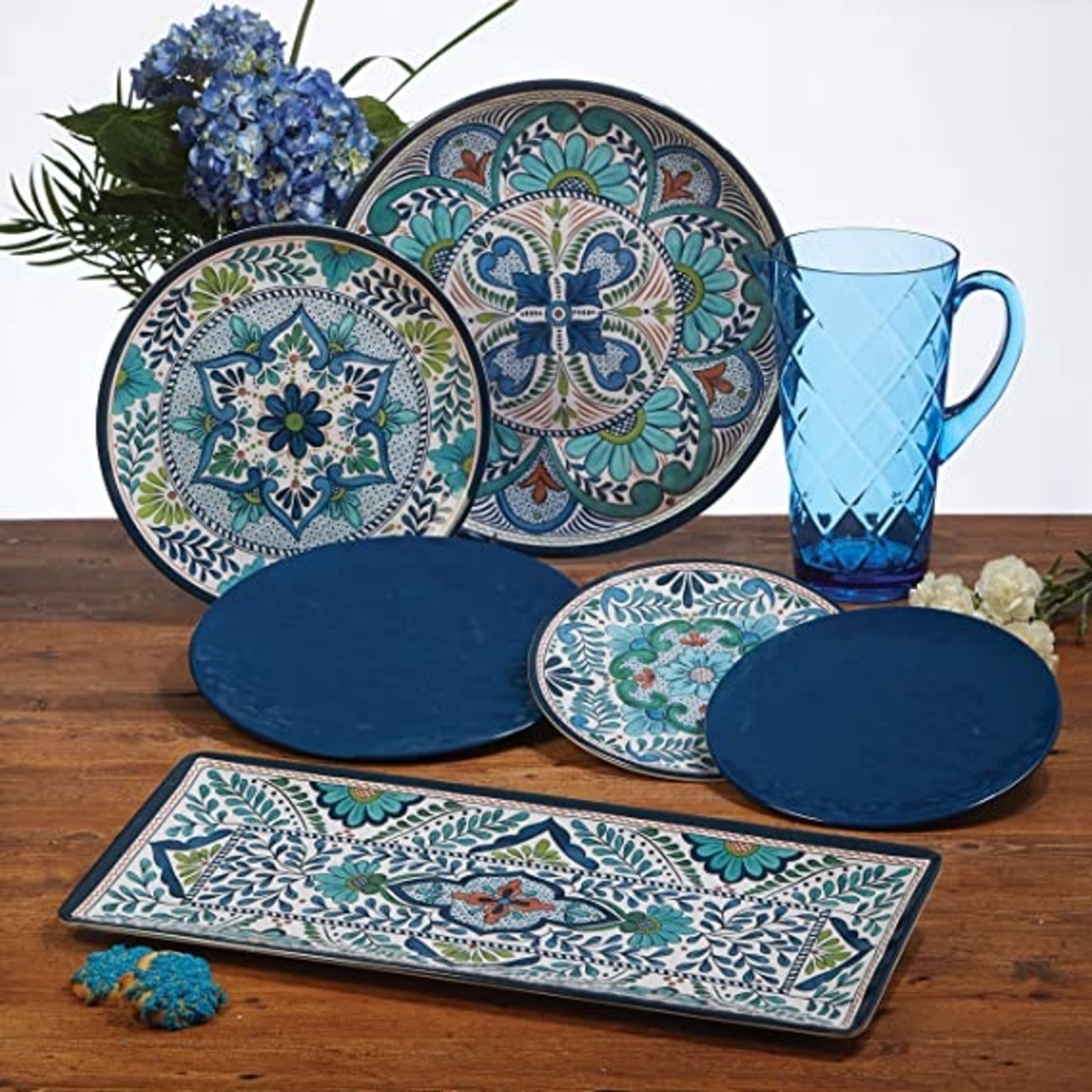 Certified International Platter Set-  2 Piece- Melamine- Multi