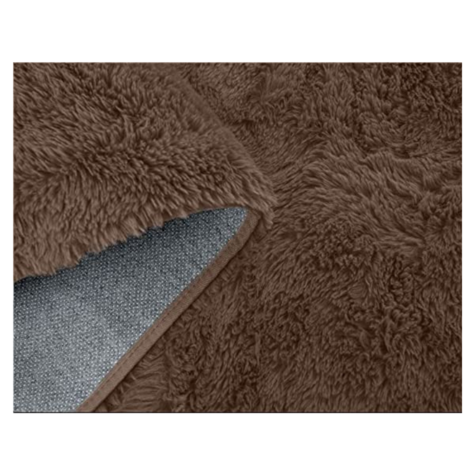 Gorilla Grip Faux Fur Area Rug- 5x7 Feet- Brown