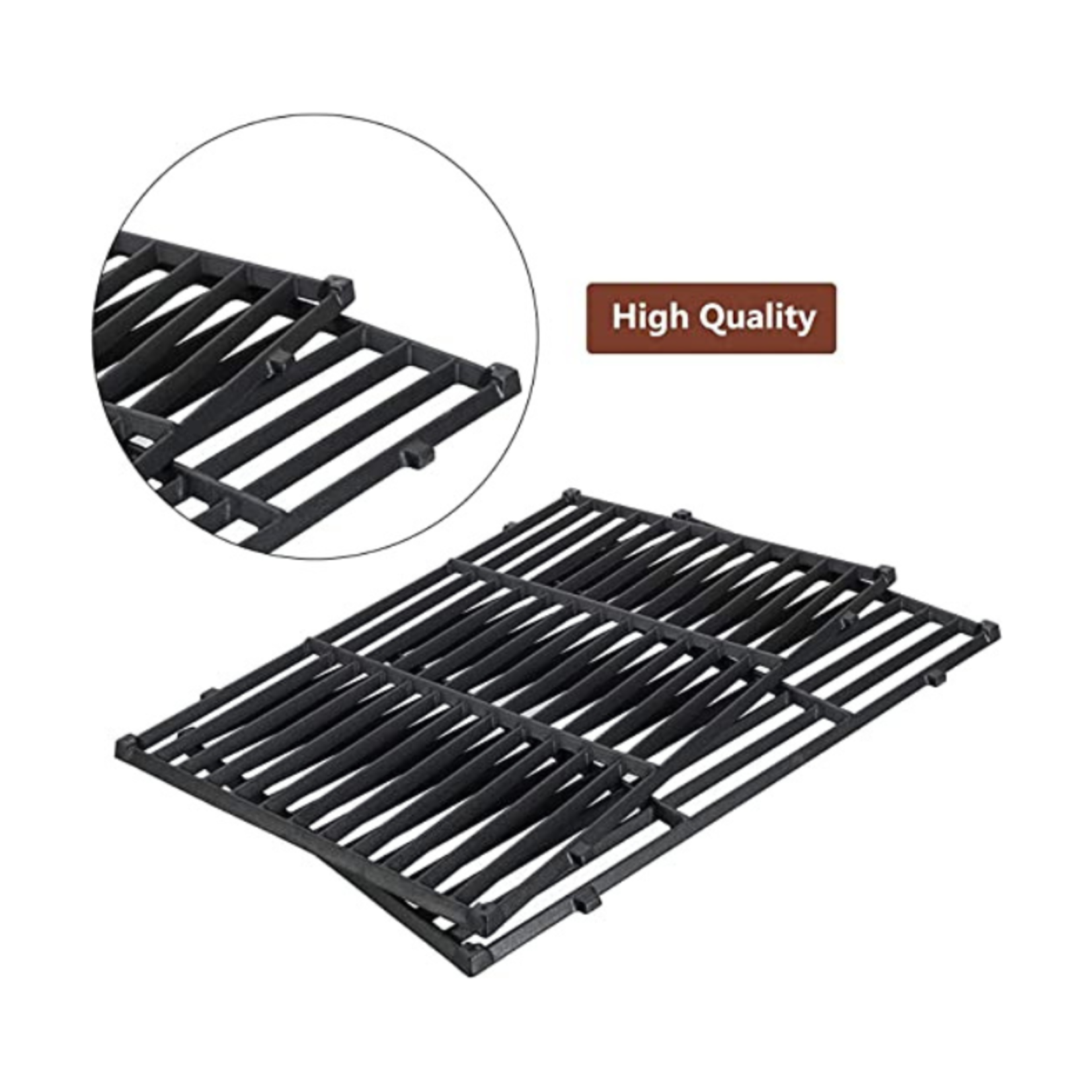 Quili Metal Weber Grill Grates- Set Of 2- Cast Iron