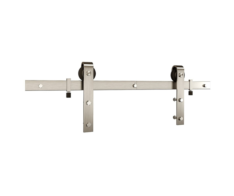 72" Interior Barn Door Kit 2 Piece Silver Nickel Top Notch DFW, LLC