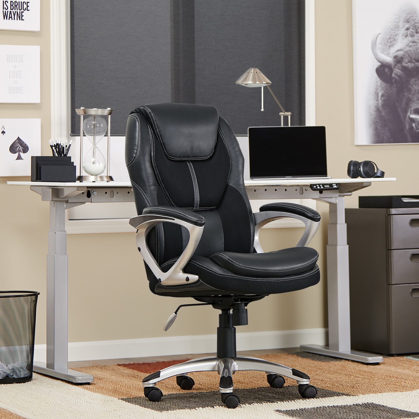 Serta Executive Office Chair- Vegan Leather- Black