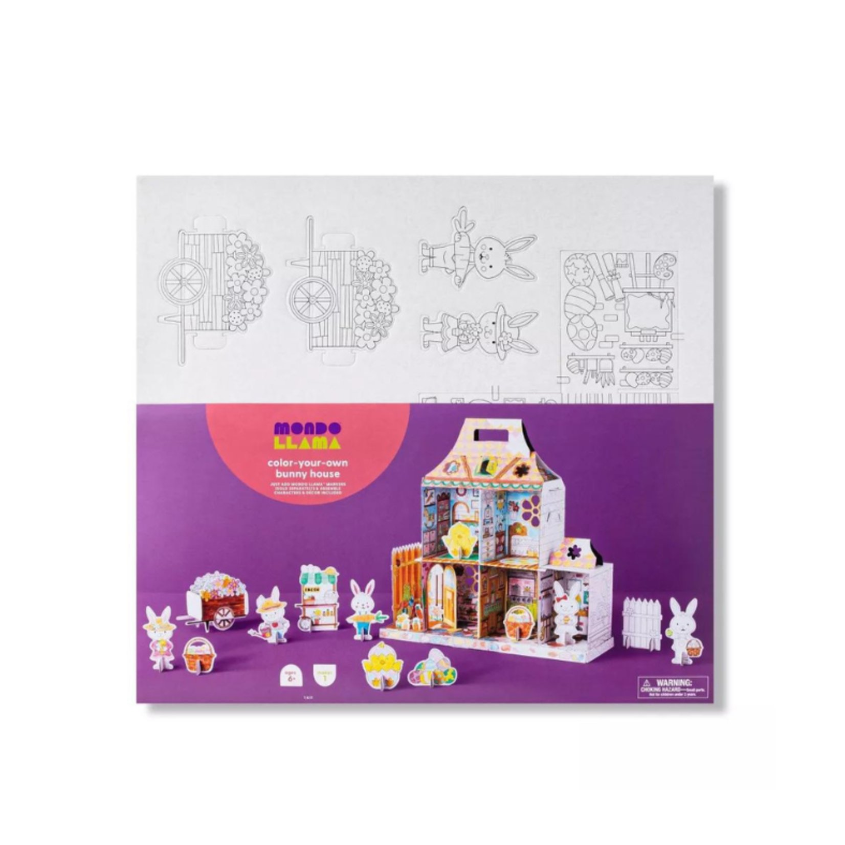 Mondo Llama Color-Your-Own Easter Bunny House