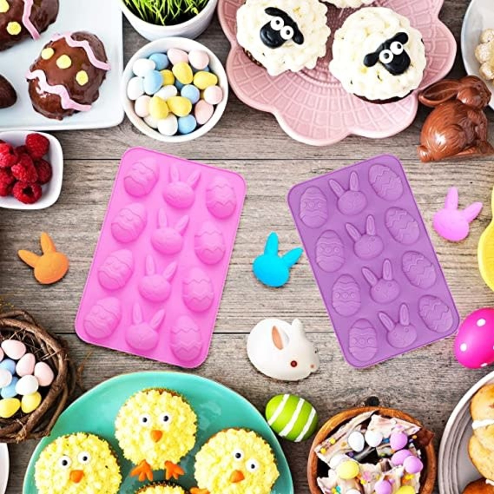 Small Easter Egg Shaped Silicone Cake Mold Trays Cooking Supplies