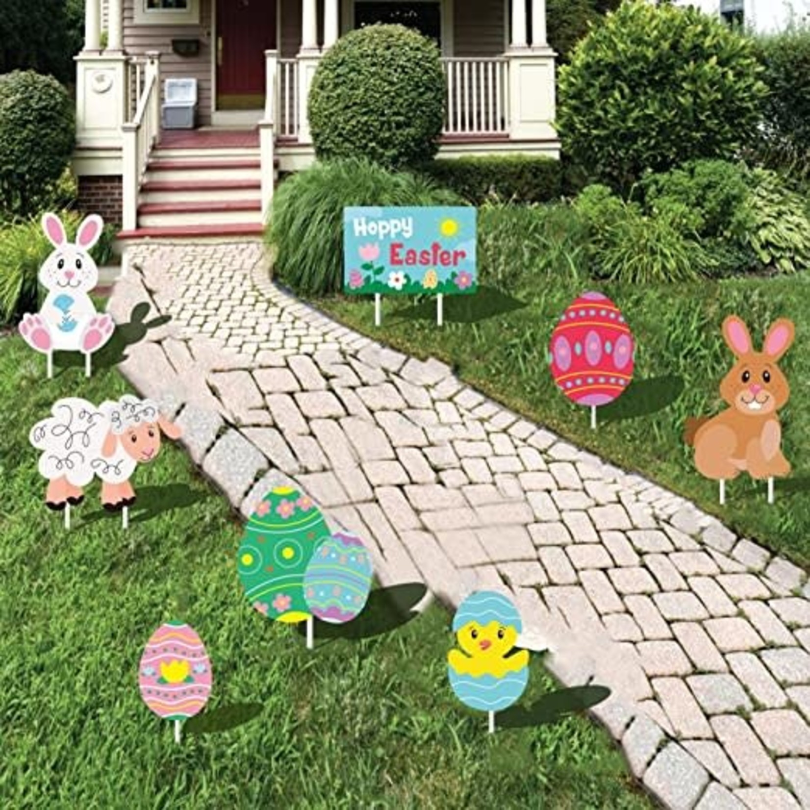 Shiny Eagle Easter Lawn Signs- Weatherproof- 8 Pack