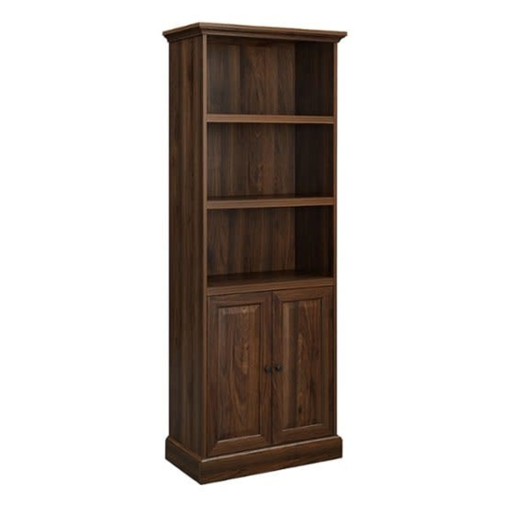 Walker Edison Hutch Bookcase- 2 Door-  Dark walnut