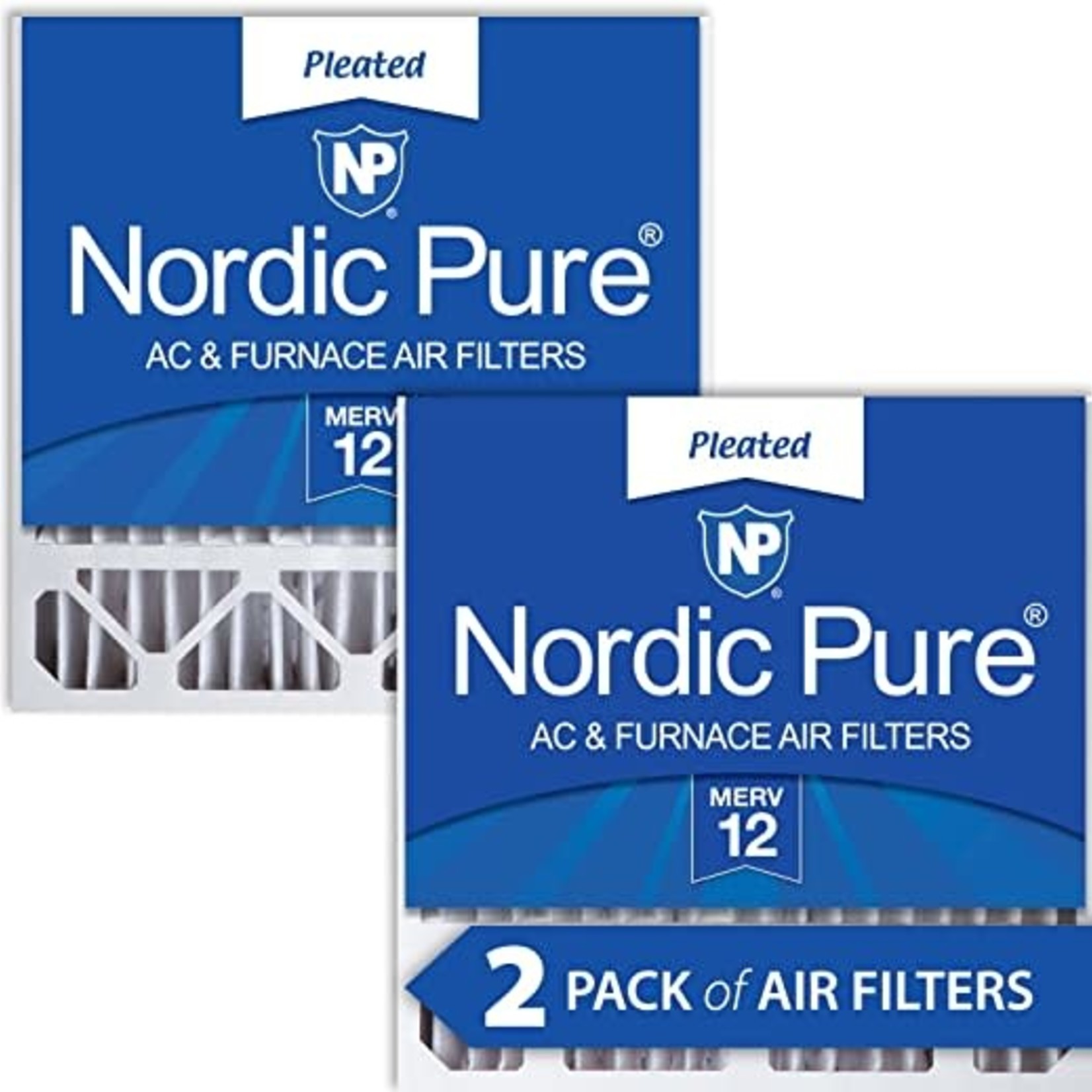 Nordic Pure AC Furnace Air Filters- 20x20x5 MERV 12- 3 Pack