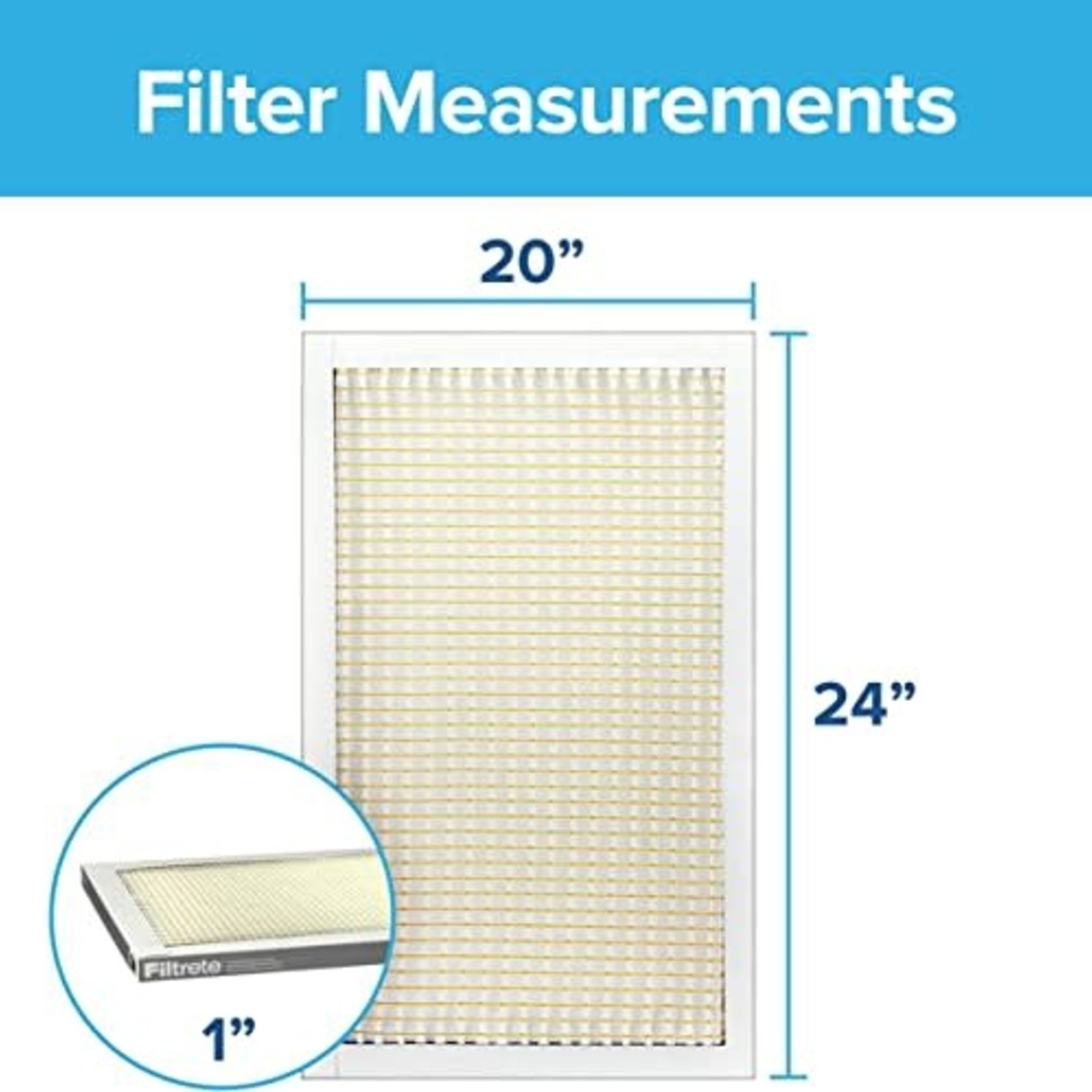 Filtrete AC Furnace Air Filter- 20x24x1- 6 Pack