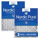 Nordic Pure Air Filters- Pleated- 20x25x4 Merv 12- 2 Pack