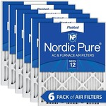 Nordic Pure Pleated AC Furnace Air Filters- 12x12x1 Merv 12- 6 Pack