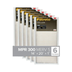 Filtrete AC Furnace Air Filter- 14x20x1 Merv 5- 6 Pack