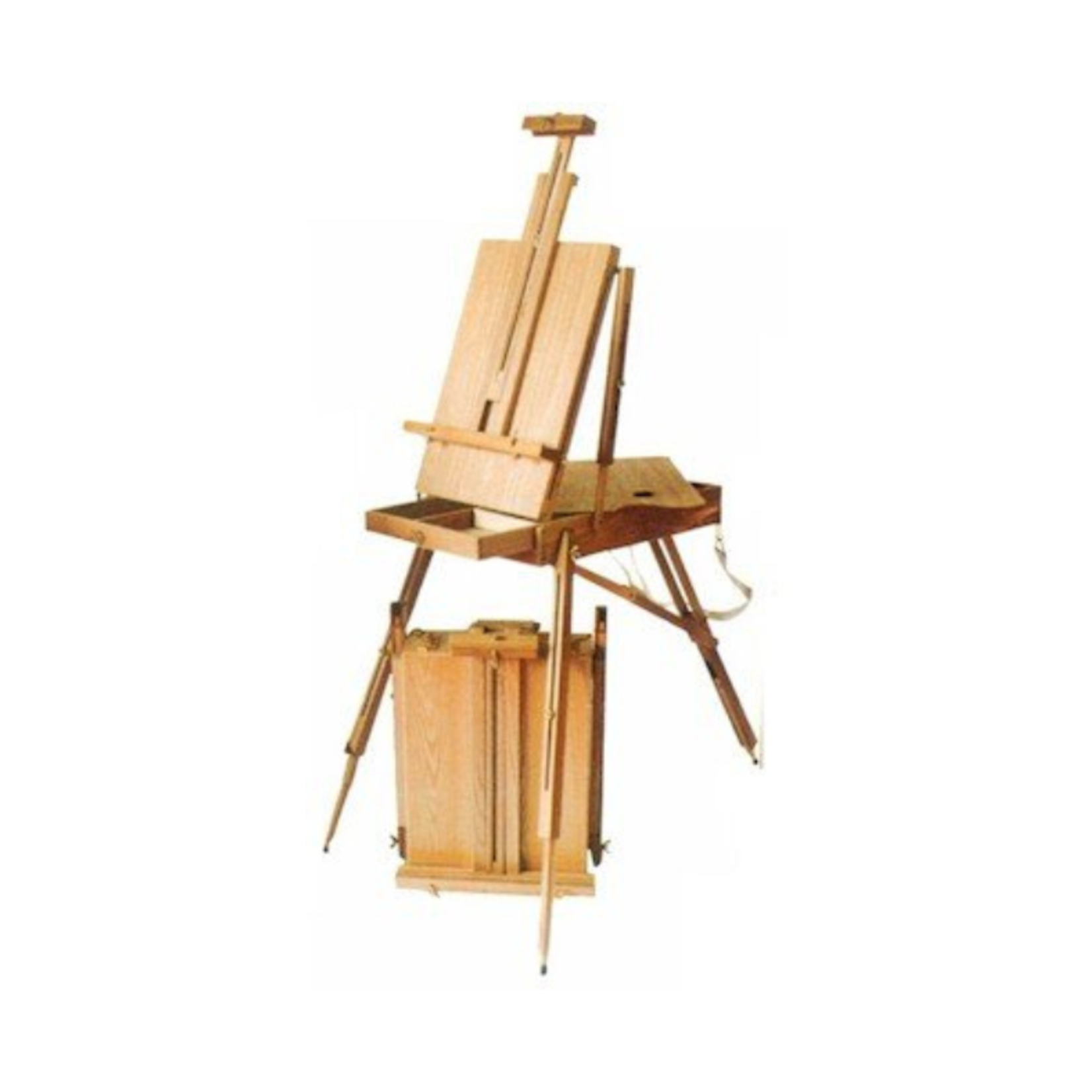 U.S. Art Supply Coronado French Style Easel & Sketchbox with 12 Drawer, Wooden