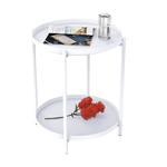 Yesker Round End Table- White